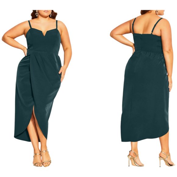 City Chic Dresses & Skirts - Size 18 - CITY CHIC - Emerald Sassy Dress NEW $149 msrp